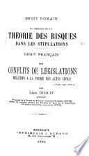Droit romain:- Du principe de la théorie des risques dans les stipulations