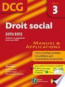 Droit social - DCG - épreuve 3 - Manuel et applications