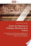 Droits de L'Homme Et Politique Africaine de la France