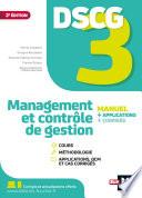 DSCG 3 - Management et contrôle de gestion - Manuel et applications Edition 2021