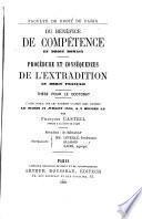 Du bénéfice de compétence ...