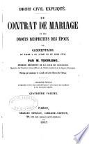 Du contrat de mariage et des droits respectifs des époux