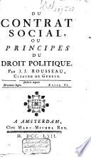 Du contrat social, ou Principes du droit politique