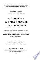 Du heurt à l'harmonie des droits