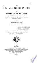 Du louage de services ou contrat de travail