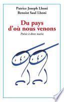 Du pays d'où nous venons