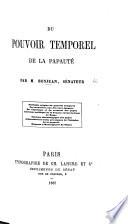 Du pouvoir temporel de la papauté