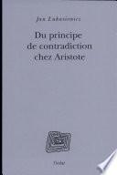 Du principe de contradiction chez Aristote