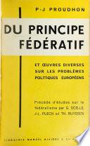 Du principe fédératif