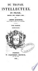Du travail intellectuel en France 1815-37
