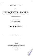 Du vrai type de l'eloquence sacrée