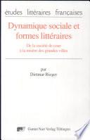 Dynamique sociale et formes littéraires