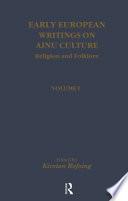 Early European Writings on Ainu Culture