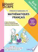 EBOOK - Réussir mon CRPE - Mathématiques + Français admissibilité écrit - 2023-2024 - M1 M2 - Concours Professeur des écoles