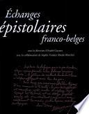 Echanges épistolaires franco-belges