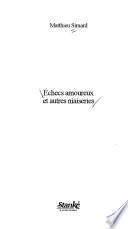 Échecs amoureux et autres niaiseries
