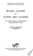 École, classe et lutte des classes