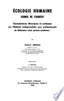 Écologie humaine, science de l'habitat