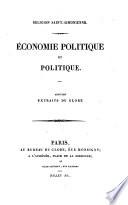 Économie politique et politique
