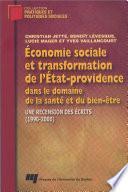 Économie sociale et transformation de l'État-providence dans le domaine de la santé et du bien-être