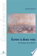 Écrire à deux voix