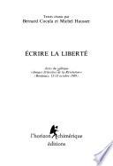 Ecrire la liberté