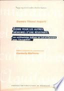 Ecrire pour les autres