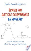 Ecrire un article scientifique en anglais