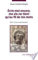 Ecris moi encore , ma vie ne tient qu'au fil de tes mots