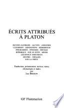 Écrits attribués à Platon