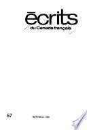 Ecrits du Canada français