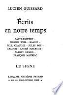 Écrits en notre temps