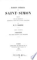 Écrits inédits de Saint-Simon