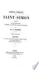 Écrits inédits de Saint-Simon