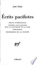 Écrits pacifistes