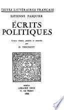 Ecrits politiques