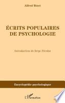 Ecrits populaires de psychologie