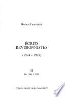 Écrits révisionnistes