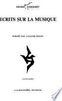 Écrits sur la musique