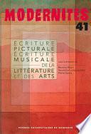 Écriture picturale et écriture musicale de la littérature et des arts