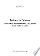 Écritures de l'absence