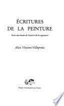 Ecritures de la peinture