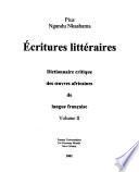 Ecritures littéraires