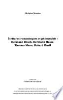 Écritures romanesques et philosophie