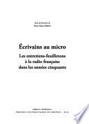 Ecrivains au micro