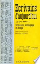 Ecrivains d'aujourd'hui 1940-1960