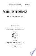 Ecrivains modernes de l'Angleterre