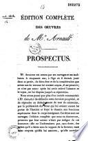 Edition complète des Oeuvres d'Antoine Vincent Arnault