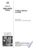 Edition libraire en Italie