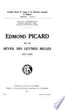 Edmond Picard et le réveil des lettres belges, 1881-1888